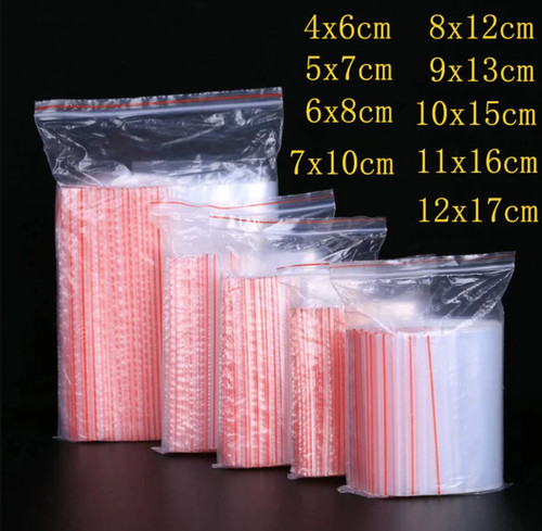 Small clear plastic - clear, bags