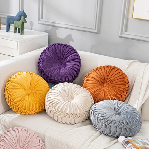 Round cushion soft velvet - cushion,