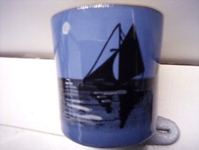 BARTON  Pottery  TORQUAY Vase/Beaker Boat Moonlight  blue 7 cm