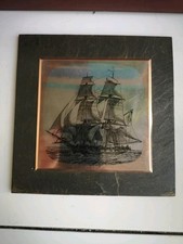 Wall Hanging Sailing Ship Sea Nautical Metal Art Picture Wall