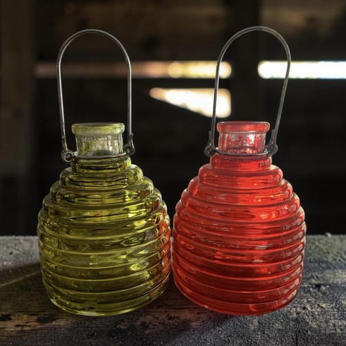 Vintage glass bee hive - vintage,
