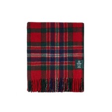 ClanWool Wool Blend Tartan Blanket – 75% Recycled Wool, Highland Style Throw wit