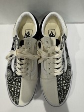 Vans Old Skool Paisley Black/White Unisex Sneakers Low-Top Shoes  M 8   W9.5
