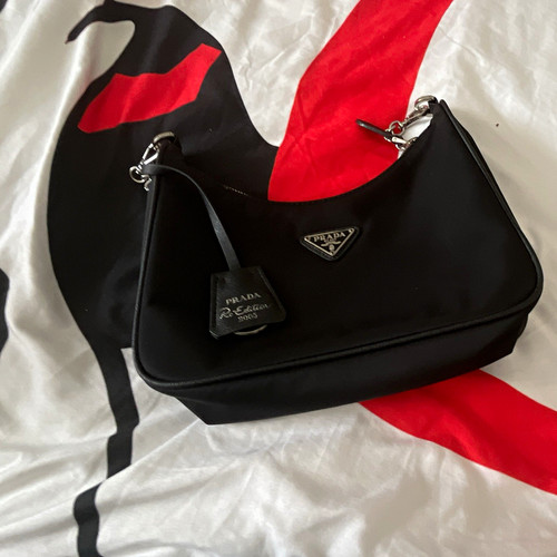 Prada black nylon - black, crescent
