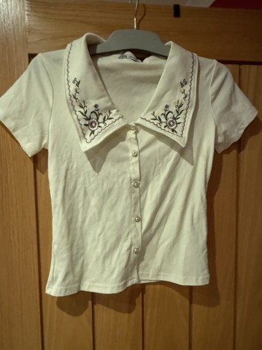Zara blouse size embroidered - zara,