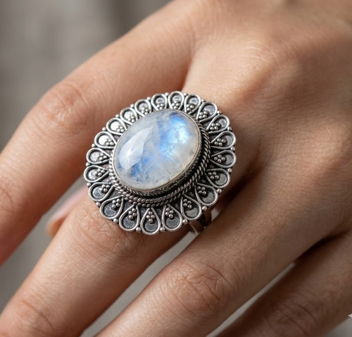 Genuine moonstone gemstone - moonstone,