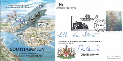 Signed flown supermarine 201 - signed,