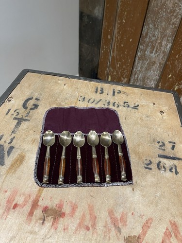 Bronze demi spoons wooden - bronze, &