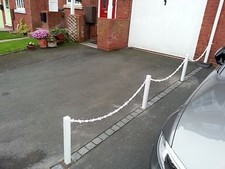 Plastic (UPVC) Stake Fit Temp / Perm Fence Post for Garden Post & Chain Fencing