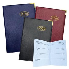 2026 Diary Pocket Small Or Slim Line Week to View Soft PVC Cover Pocket Diary