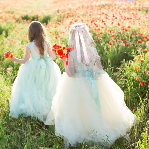Double layer white bridal - double,