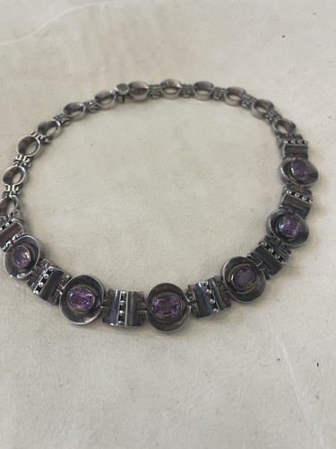 Solid silver mexican necklace - solid,