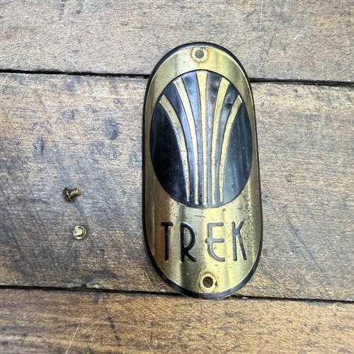 Vintage trek head badge brass - vintage,