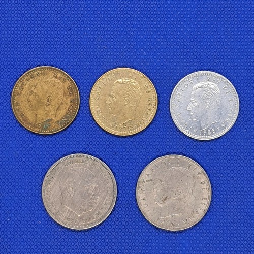 Lot spain 5ptas 1ptas - 1ptas, coins