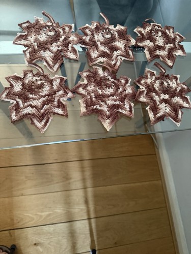 Table crochet coaster set - crochet, 6