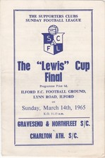 At Ilford, 1965 Lewis Cup Final, Gravesend & Northfleet S/C v Charlton Ath S/C