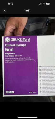 Enfit 5ml enteral syringes - enfit,