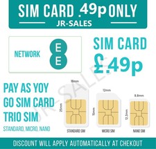 EE Data Sim card 20GB Data for phones ALL Device iPads EE DATA PHONES