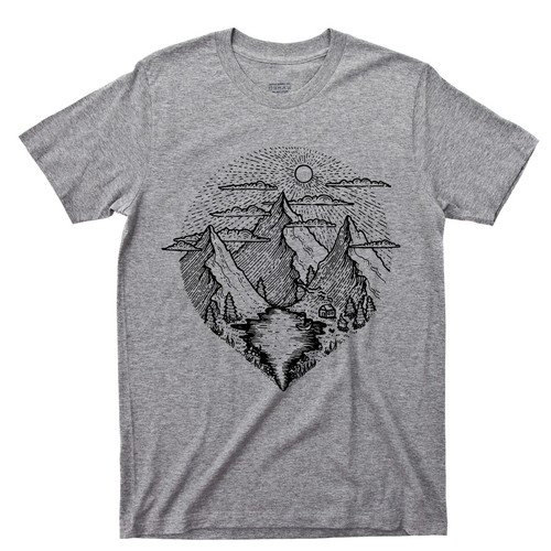 Camping shirt river - camping,