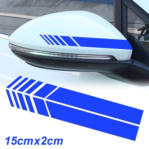 2pcs blue stickers stripe - blue,