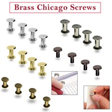 Chicago Brass Screw Rivets Various Sizes Leather Craft Handbags 10/20/50pcs