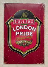 FULLER'S LONDON PRIDE PREMIUM ALE METAL SIGN PUB MAN CAVE BAR GARDEN BEER 20x30