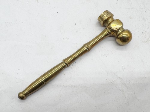 Vintage solid brass - brass, gavel