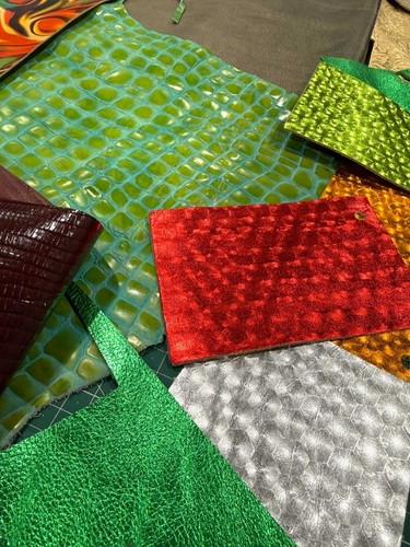 Leather remnants retro craft - remnants,