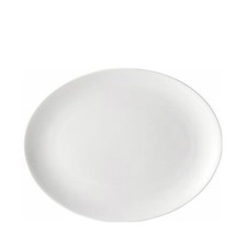 6x Oval 14" Plates, Pure White by Utopia, Crockery, Dinner Set, Restaurant