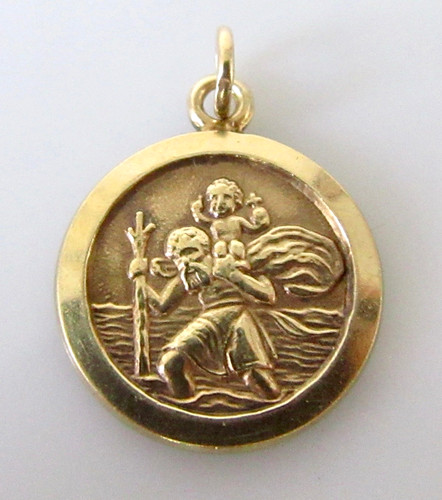 9ct gold pendant - -, vintage