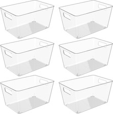 6 Pack Clear Plastic Storage