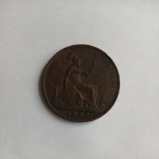 1882H Victoria One Penny Coin