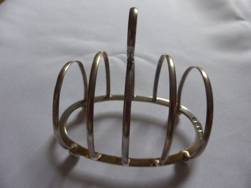 Antique silver toast rack - antique,