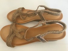 Women's gold wedge shoes size