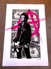 Chris Boyle Punk Money Art Sid Vicious Sex Pistols signed limited print 42/50