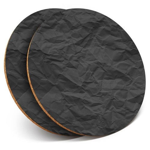 Coasters crumpled - x, bw