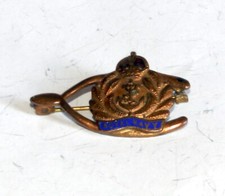 WW1 royal navy sweetheart brooch badge wishbone with crest