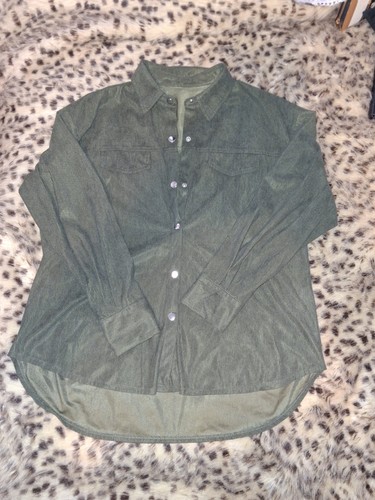 Ladies green woven polyester - green,