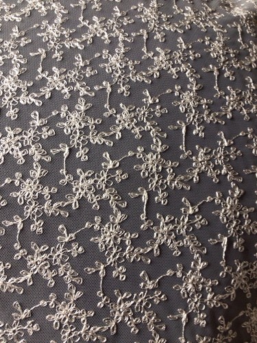 Nottingham ivory lace remnant - ivory, remnant/