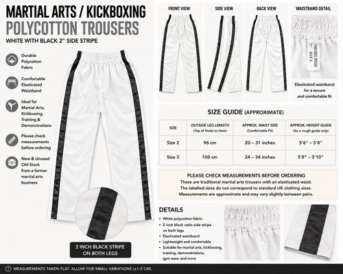 White polycotton kickboxing - white,