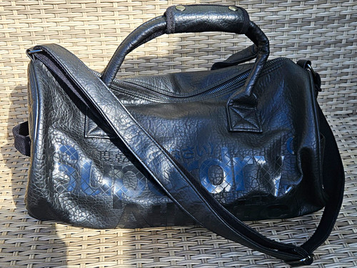 Superdry black label - black, leather