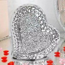 Silver Sparkle Heart Diamant