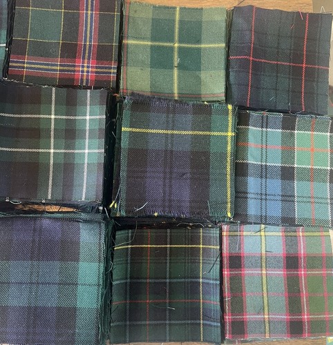 Tartan quilting squares wool - tartan,