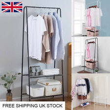 Heavy Duty Metal Clothes Rail Hanging Rack Garment Display Stand Storage Shelf