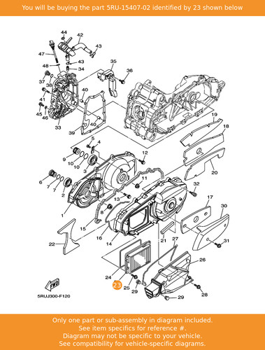 Yamaha element 5ru 15407 - element, 5ru-15407-02