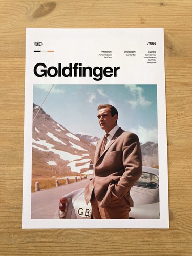 Goldfinger poster retro - goldfinger, art