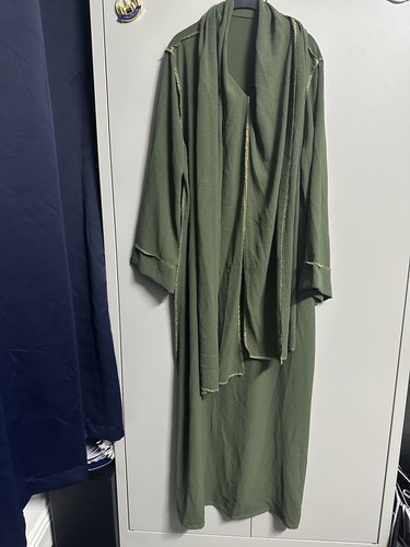 Gold detail eid abaya - gold,