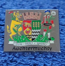 Auchtermuchty, Fife, Scotland Quality Enamel Lapel Pin Badge, NEW sealed 