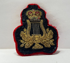 1960's British Army Bandsman musician Bullion Cloth Badge 7 x 5.5 cm