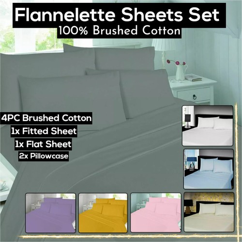 Brushed cotton flannelette - brushed,